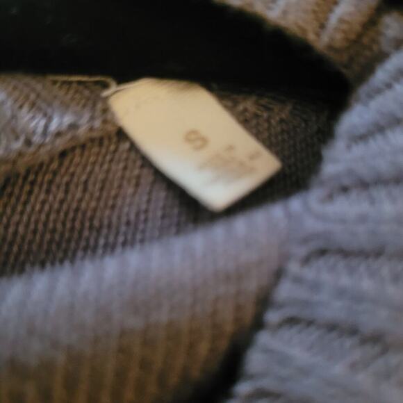 Skin Womens Knit Sweater S Gray Asymmetrical Pima Cotton Long Sleeve Lagenlook - Picture 4 of 7